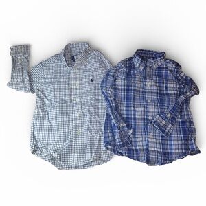 🔥 Polo Ralph Lauren Toddler Boys Natural Stretch Button Down Dress Shirts Sz 4T